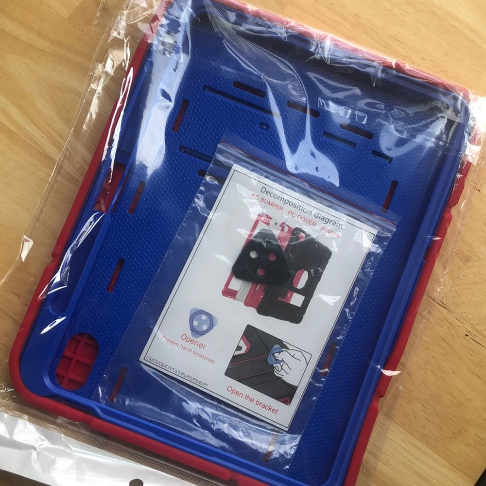 Red and Blue Apple IPad Case